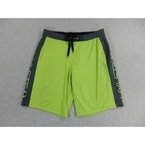 Hylete Technical CrossFit Athletic Workout Shorts‎ (Men's Large) Green/Gray